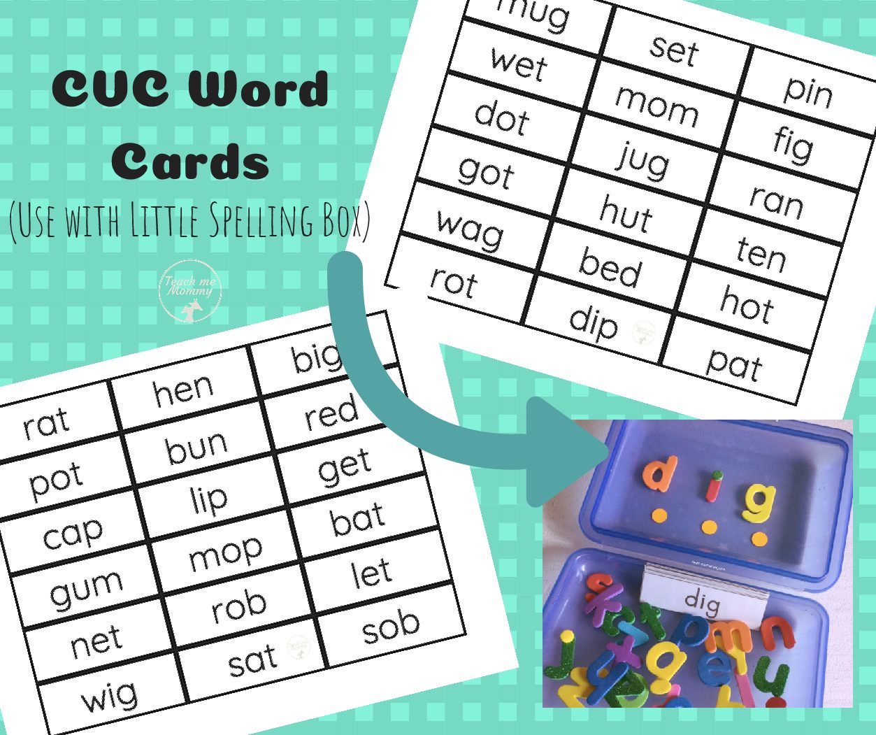 CVC Words Flashcards - Teacha!