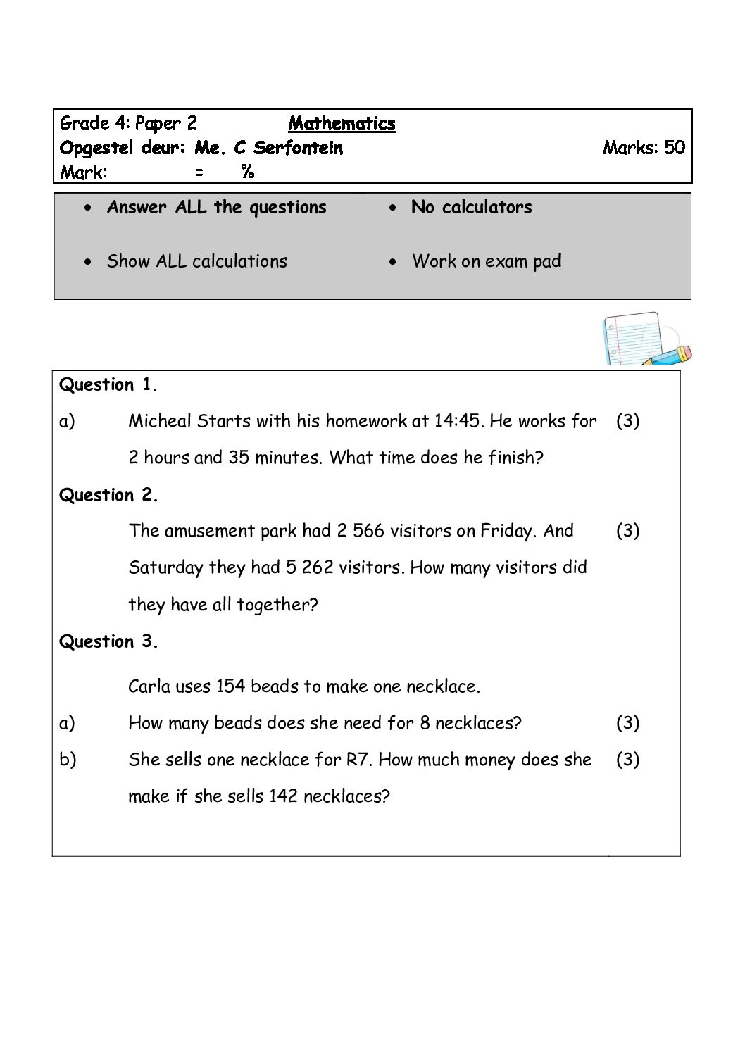 sample paper term 1 maths
